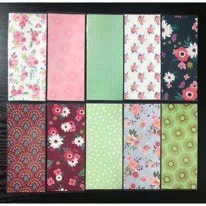 10 laminated cash envelopes